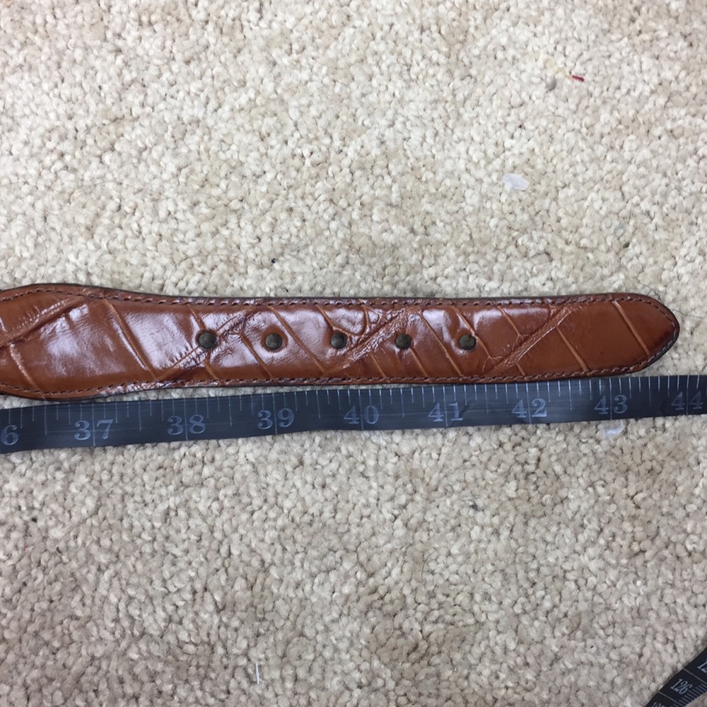 Brighton Blue Brown Princeton Stretch Taper Belt - Picture 8 of 8